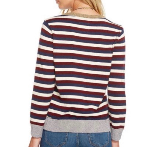 Chaser Deconstructed Striped Sweater Size M - Picture 3 of 6